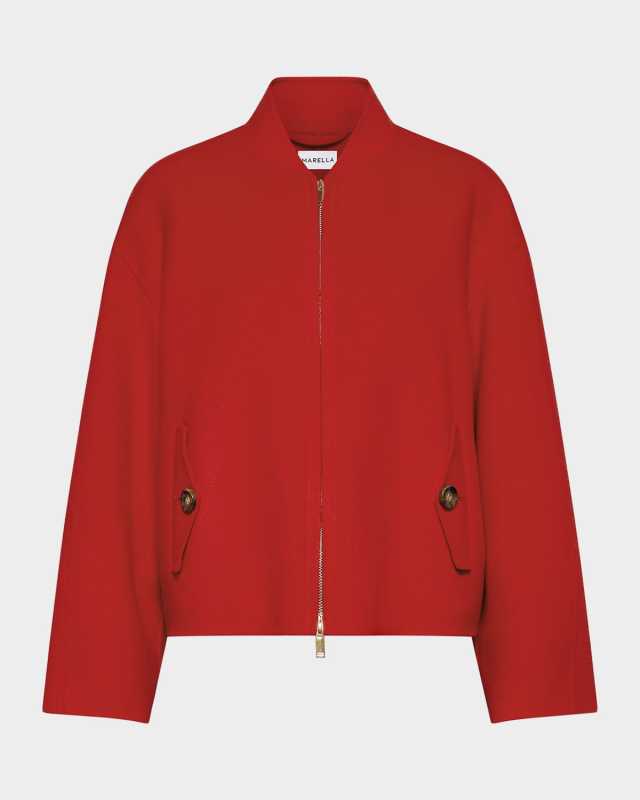 Medusa Wool Broadcloth Bomber Jacket